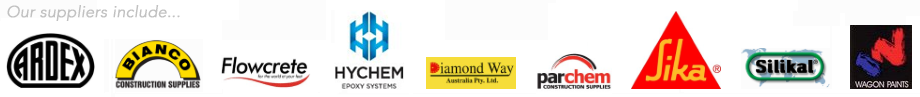 Wagon Paints, Sika Australia, Flowcrete, Hychem, Parchem, Ardex, Silikal,  Bianco, Diamond Way
